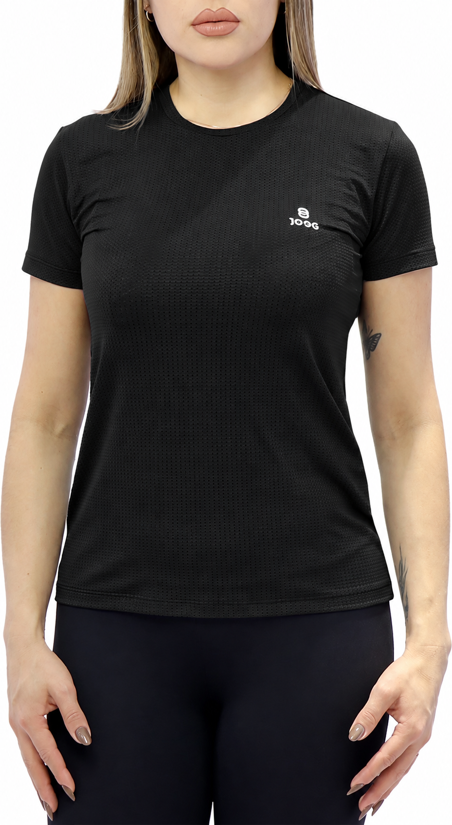 Camiseta Joog Weave Poliamida Preta Feminina