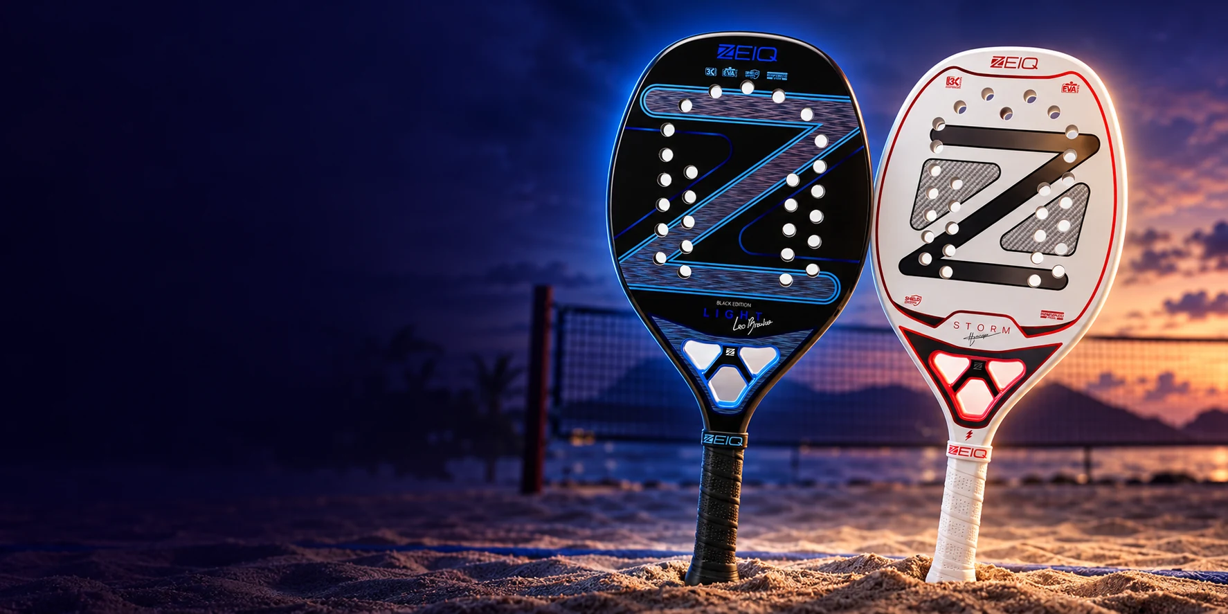 Novas raquetes Zeiq Light Black LB 3K e Storm HM 3K Henrique Medeiros