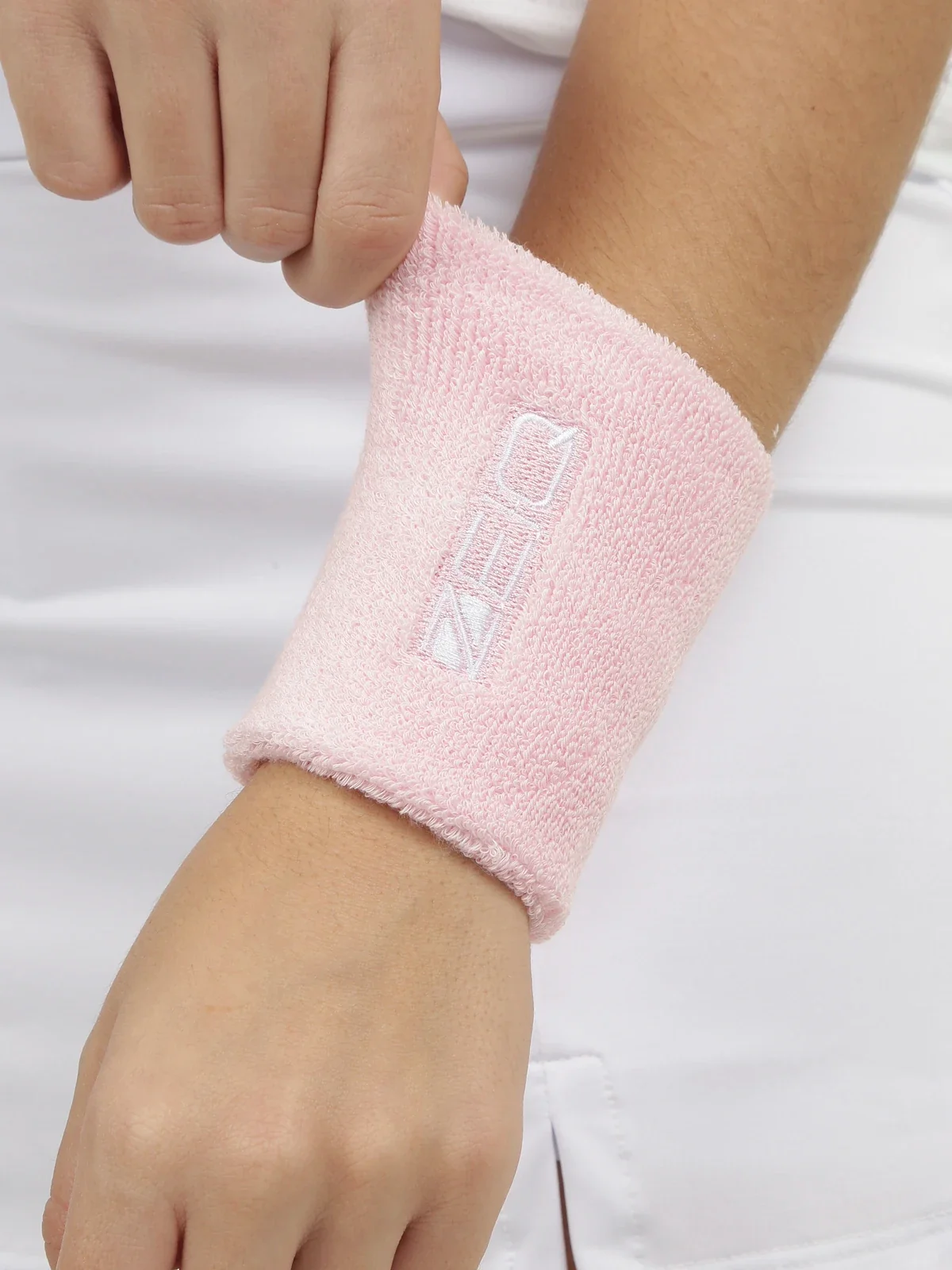 Munhequeira Ace Zeiq Rosa Bebe Branca
