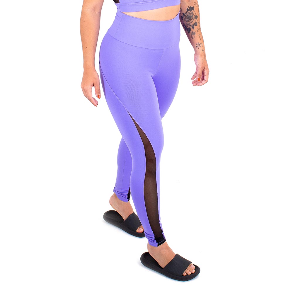 Calça Legging Tela Zeiq Lilás