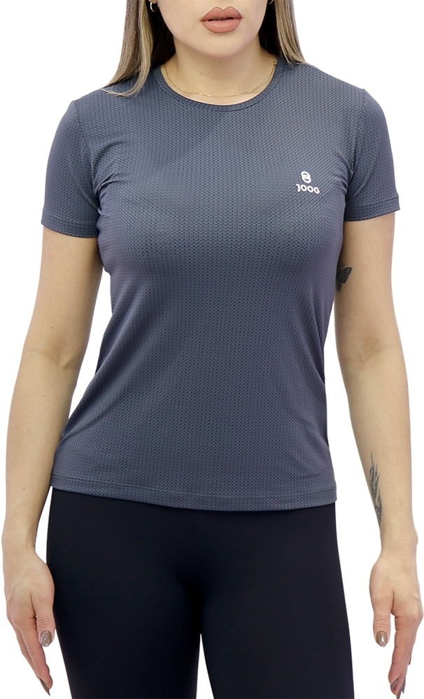 Camiseta Joog Weave Poliamida Cinza Feminina
