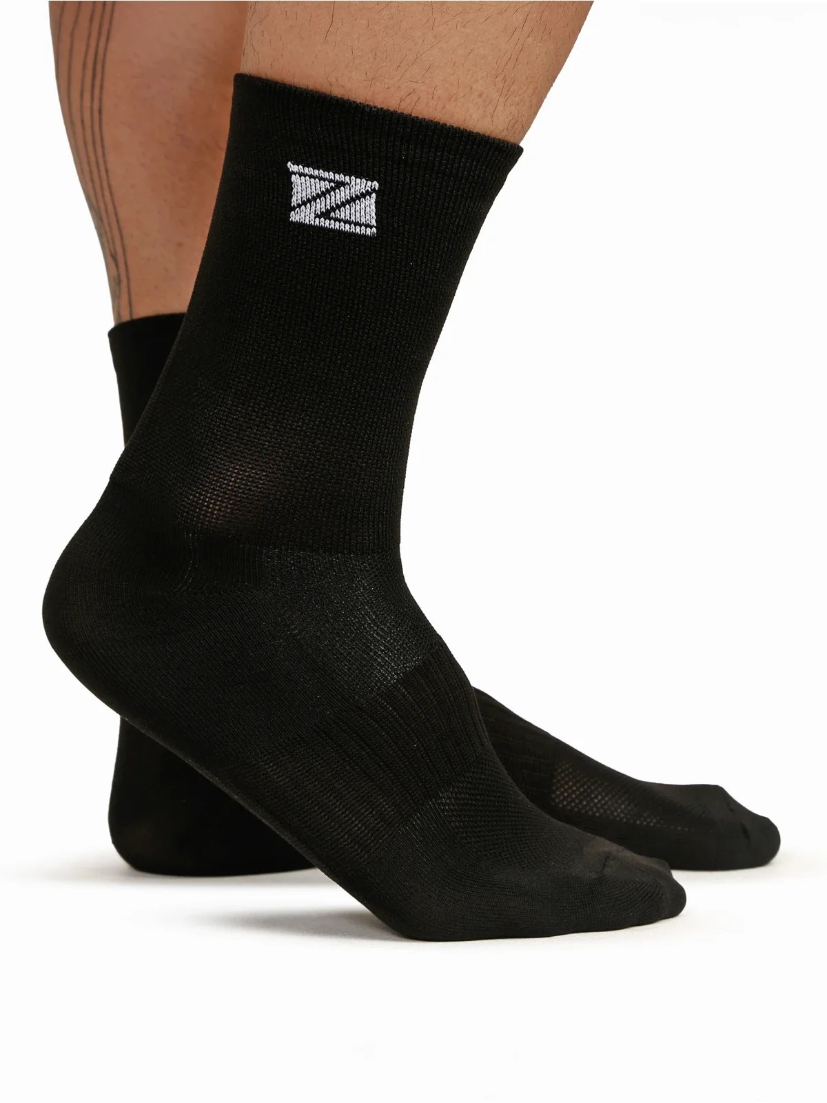 Meia Esportiva Zeiq Cano Médio Preta