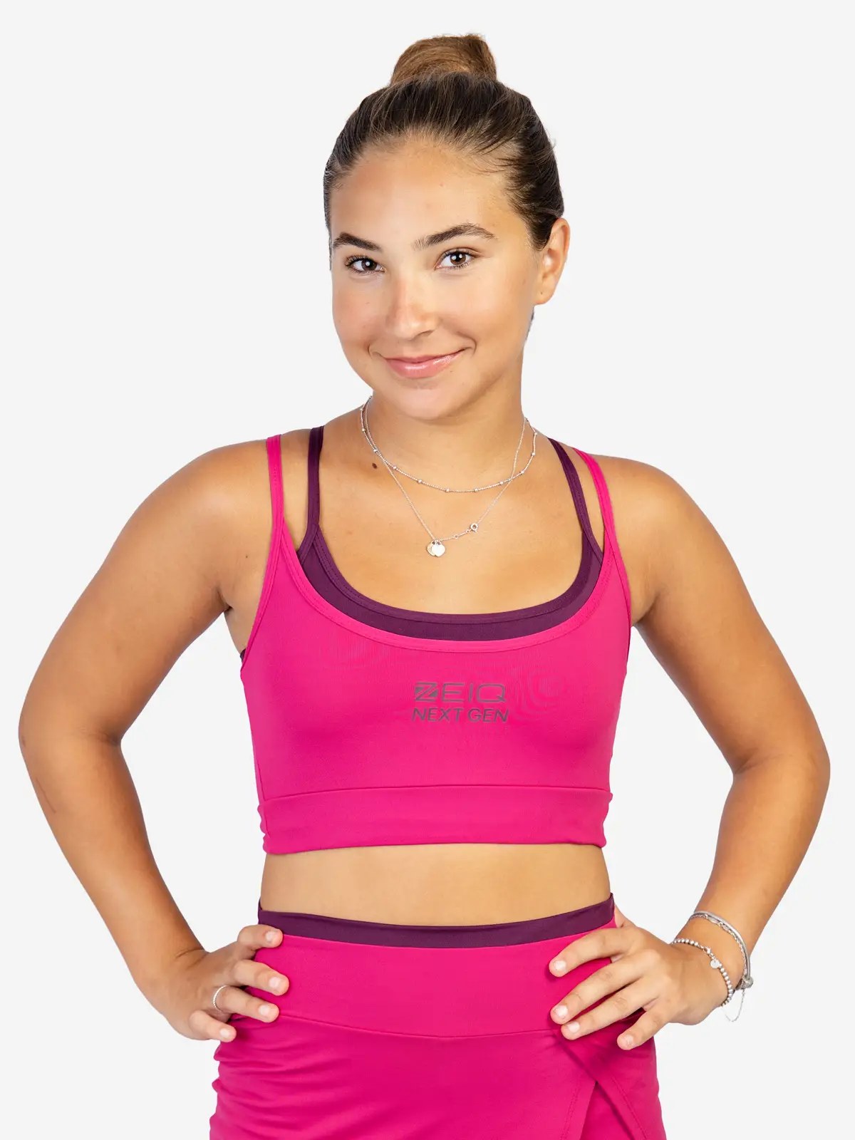 Top Zeiq Fit Alça Dupla Pink Glam NG