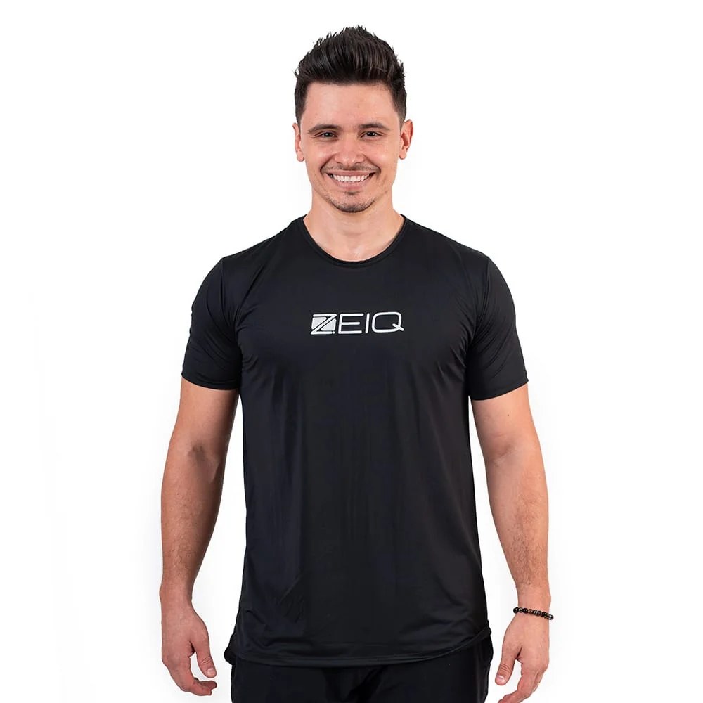 Camiseta Zeiq Slim Dry Preta Prata