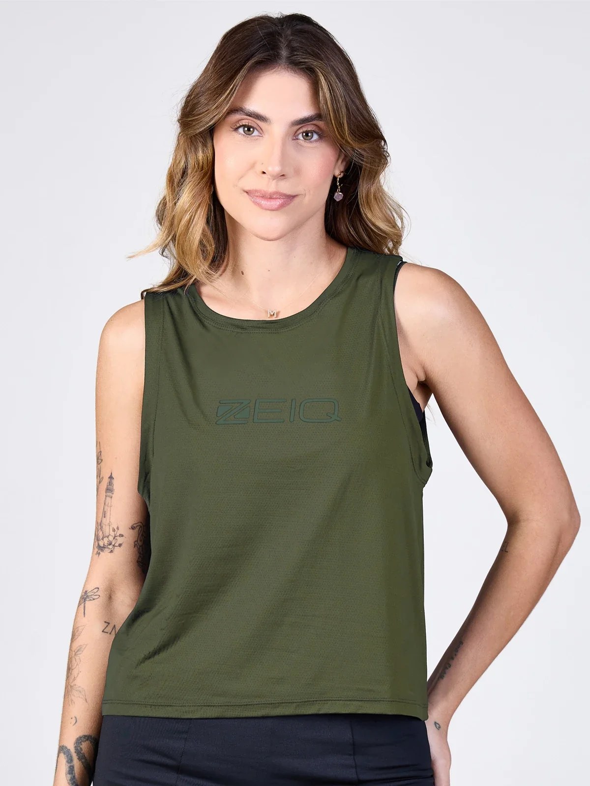 Cropped Zeiq Basic Dry Verde Militar