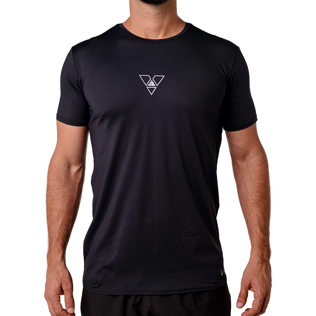 Camiseta Vaib Basic Shine Preto e Prata