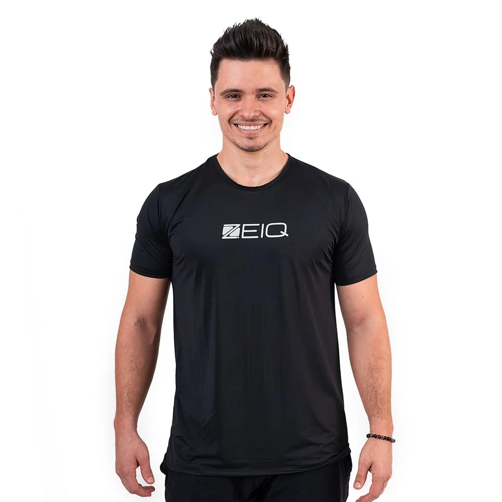 Camiseta Zeiq Slim Dry Preta Prata
