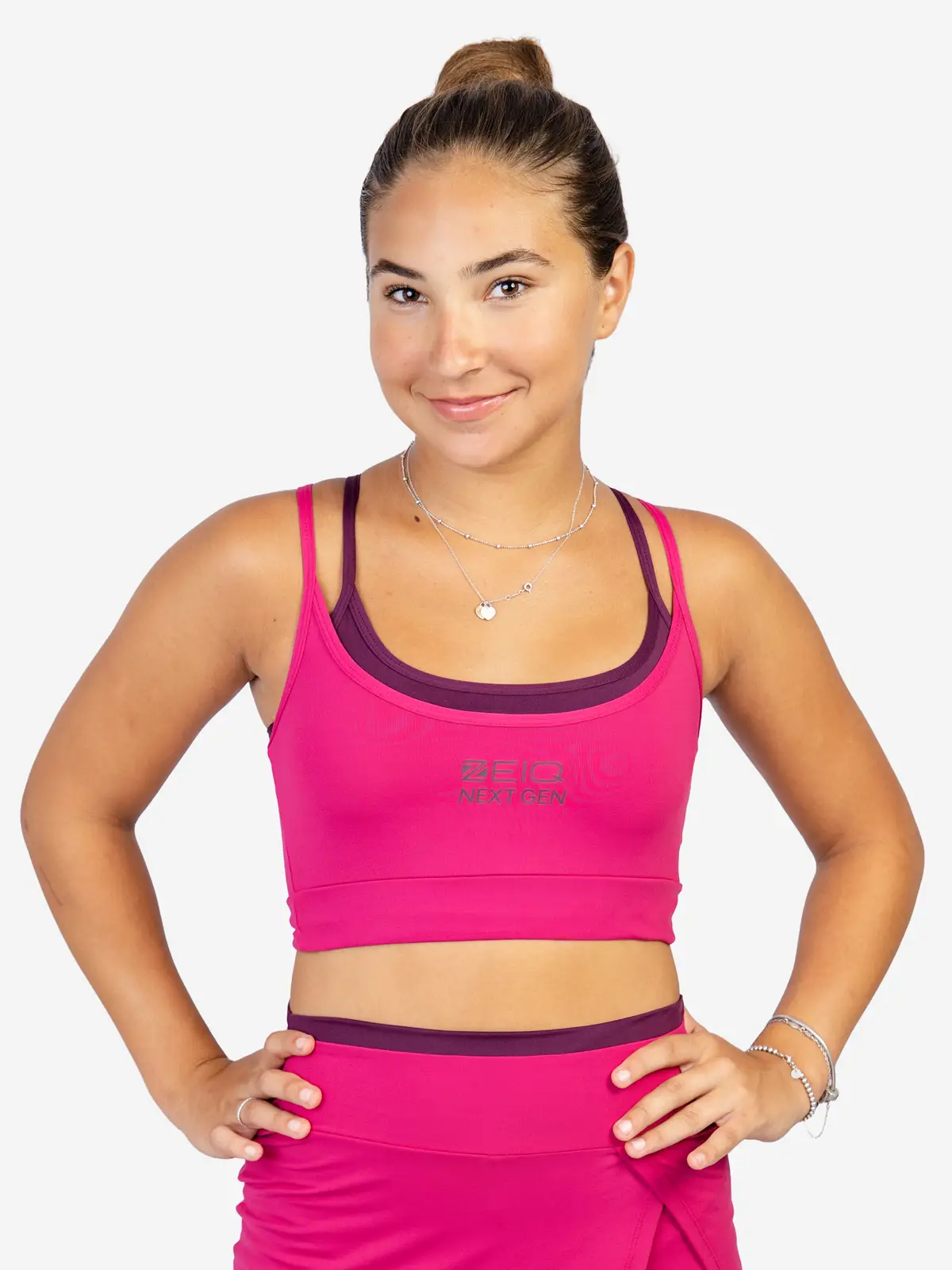 Top Zeiq Fit Alça Dupla Pink Glam NG
