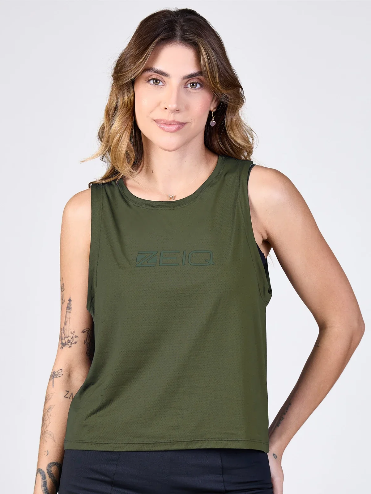 Cropped Zeiq Basic Dry Verde Militar